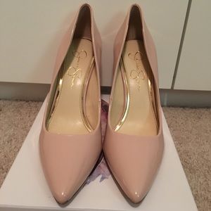 Jessica Simpson baby pink heels
